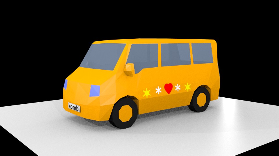 van (low poly) with shape keys preview image 3